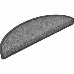 vidaXL Stufenmatten 15 Stk. 56x17x3 cm Dunkelgrau Halbrund
