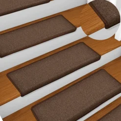 vidaXL Stufenmatten 15 Stk. 65x21x4 cm Braun Rechteckiger Rand
