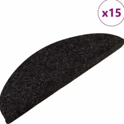 vidaXL Stufenmatten Selbstklebend 15 Stk. 56x17x3 cm Anthrazit