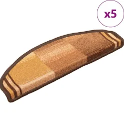 vidaXL Stufenmatten Selbstklebend 5 Stk. 65x21x4 cm Braun