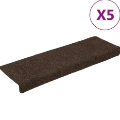 vidaXL Stufenmatten Selbstklebend 15 Stk. 65x21x4 cm Braun Rechteckiger Rand