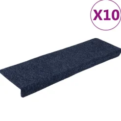 vidaXL Stufenmatten Selbstklebend 10 Stk. 65x21x4 cm Anthrazit Rechteckiger Rand