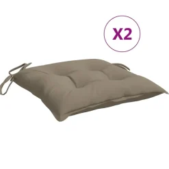 vidaXL Stuhlkissen 2 Stk. Taupe 40x40x7 cm Oxford-Gewebe