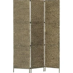 vidaXL 3-teiliger Paravent Braun 116×160 cm Wasserhyazinthe