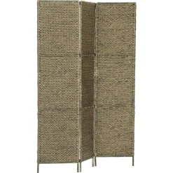 vidaXL 3-teiliger Paravent Braun 116×160 cm Wasserhyazinthe