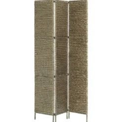 vidaXL 3-teiliger Paravent Braun 116×160 cm Wasserhyazinthe