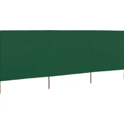 vidaXL 3-teiliges Windschutzgewebe 400 x 120 cm Grün