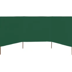 vidaXL 3-teiliges Windschutzgewebe 400 x 120 cm Grün
