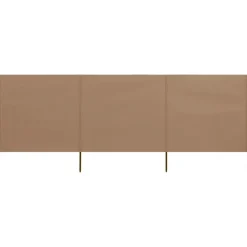 vidaXL 3-teiliges Windschutzgewebe 400 x 120 cm Taupe