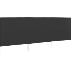 vidaXL 3-teiliges Windschutzgewebe 400 x 120 cm Anthrazit