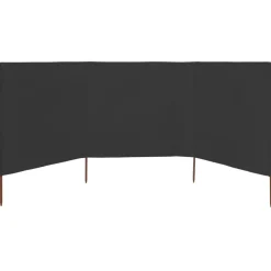 vidaXL 3-teiliges Windschutzgewebe 400 x 120 cm Anthrazit