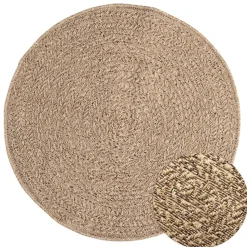 vidaXL Teppich 90 cm Jute-Optik Innen und Außen
