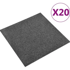 vidaXL Teppich 20 pcs Anthrazit 50 x 50 cm 100% Polypropylen