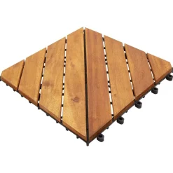 vidaXL Terrassenfliese 10 pcs Braun 30 x 30 cm Akazien-Hartholz