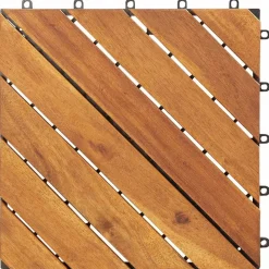 vidaXL Terrassenfliese 10 pcs Braun 30 x 30 cm Akazien-Hartholz