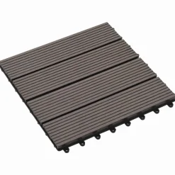 vidaXL Terrassenfliese 11 pcs Dunkelbraun 30 x 30 cm WPC