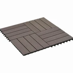 vidaXL Terrassenfliese 11 pcs Dunkelbraun 30 x 30 cm WPC