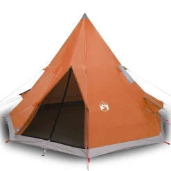 vidaXL Tipi-Campingzelt 4 Personen Orange Wasserdicht