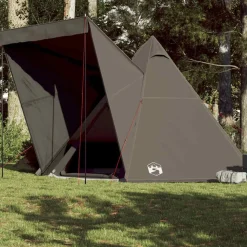 vidaXL Tipi-Familienzelt 6 Personen Braun Wasserdicht