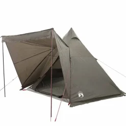 vidaXL Tipi-Familienzelt 6 Personen Braun Wasserdicht