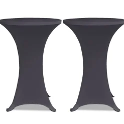 vidaXL Tischhusse Stretchhusse 2 Stk 60 cm Anthrazit