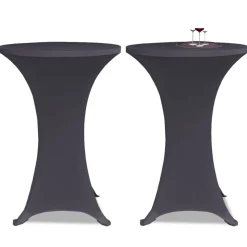 vidaXL Tischhusse Stretchhusse 2 Stk 60 cm Anthrazit