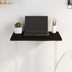 vidaXL Tischplatte Dunkelbraun 60x40x2 cm Massivholz Eiche Behandelt