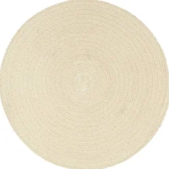 vidaXL Tischsets 4 Stk. Natur 38 cm Rund Baumwolle