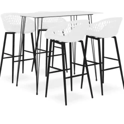 vidaXL 5-tlg. Bar-Set Weiß