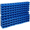 vidaXL 128-tlg. Behälter-Set für Kleinteile mit Wandplatten Blau
