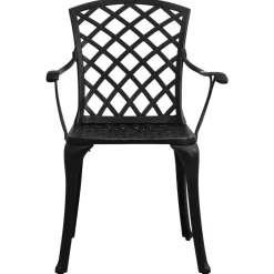 vidaXL 3-tlg. Bistro-Set Aluminiumguss Schwarz