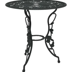 vidaXL 3-tlg. Bistro-Set Aluminiumguss Schwarz