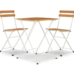 vidaXL 3-tlg. Bistro-Set Klappbar Massivholz Akazie und Stahl