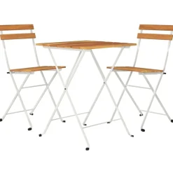 vidaXL 3-tlg. Bistro-Set Klappbar Massivholz Akazie und Stahl