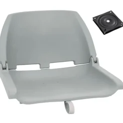 vidaXL 2-tlg. Bootssitz-Set Klappbar Grau