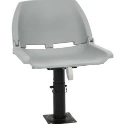 vidaXL 2-tlg. Bootssitz-Set Klappbar Kein Kissen Grau 48x51x41 cm