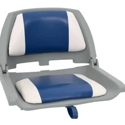 vidaXL 2-tlg. Bootssitz-Set Klappbar Blau und Weiß 48x51x41 cm