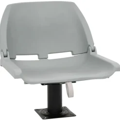 vidaXL 2-tlg. Bootssitz-Set Klappbar Kein Kissen Grau 48x51x41 cm