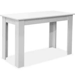 vidaXL 3-tlg. Essgruppe Tisch und Bänke Holzwerkstoff Weiß