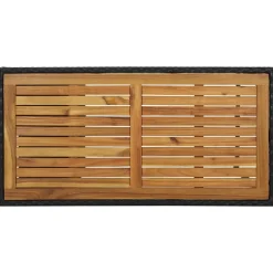 vidaXL 5-tlg. Gartenbar-Set mit Kissen Poly Rattan Schwarz