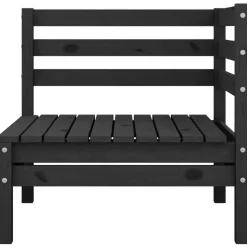 vidaXL 3-tlg. Garten-Lounge-Set Massivholz Kiefer Schwarz