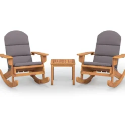 vidaXL 3-tlg. Garten-Lounge-Set Adirondack Massivholz Akazie