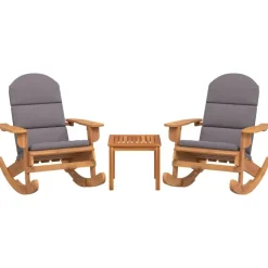 vidaXL 3-tlg. Garten-Lounge-Set Adirondack Massivholz Akazie