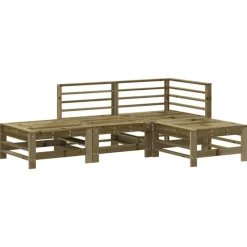 vidaXL 4-tlg. Garten-Lounge-Set Kiefernholz Imprägniert