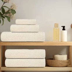 vidaXL 12-tlg. Handtuch-Set FROGN Creme 360 g/m²