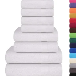 vidaXL 8-tlg. Handtuch-Set FROGN Weiß 360 g/m²