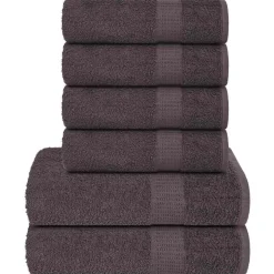 vidaXL 6-tlg. Handtuch-Set FROGN Anthrazit 360 g/m²