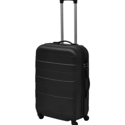 vidaXL 3-tlg. Hartschalenkoffer-Set Schwarz 45,5/55/66 cm
