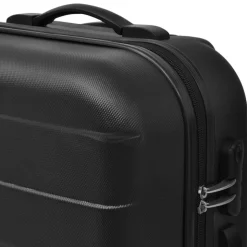 vidaXL 3-tlg. Hartschalenkoffer-Set Schwarz 45,5/55/66 cm