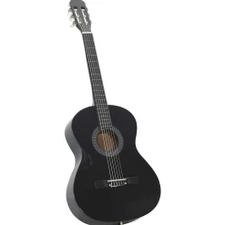 vidaXL 12-tlg. Klassikgitarren-Set für Anfänger Schwarz 4/4 39"